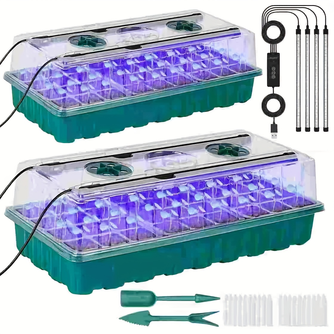 Seed Starter Tray - Taca do rozsady 72-komorowa ze światłem