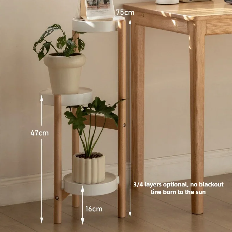 Indoor Herb Garden - Stojak na rośliny z litego drewna,