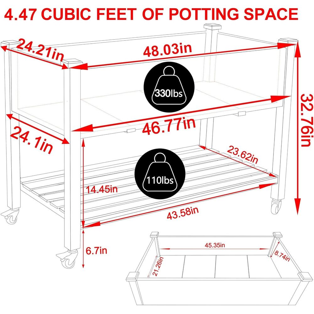 Duża podwyższona grządka ogrod – Raised Garden Bed recenzja i cena
