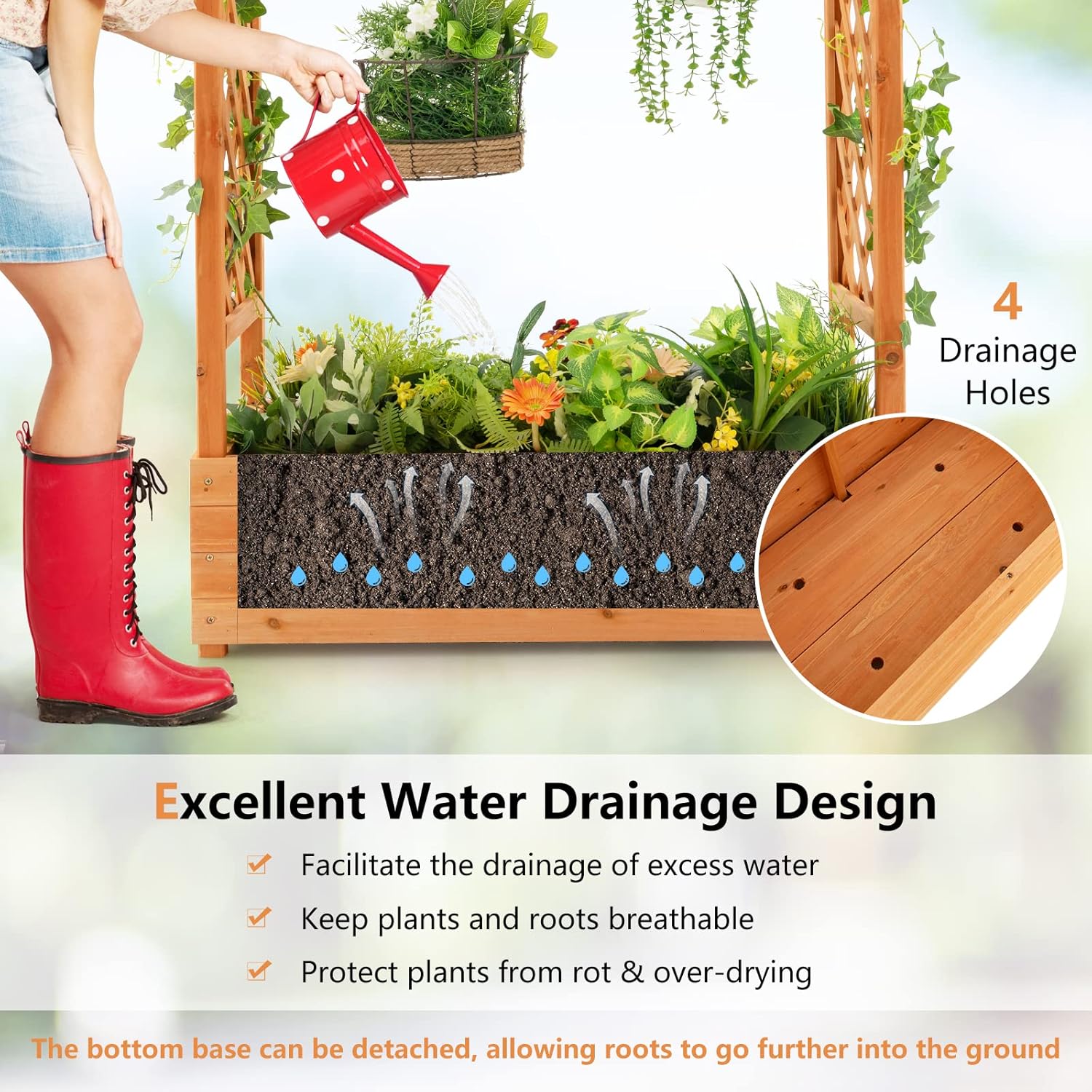 Drewniana podwyższona grządka  – Raised Garden Bed recenzja i cena